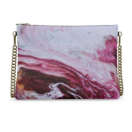 Raspberry Cream Cross-body Bag with Chain