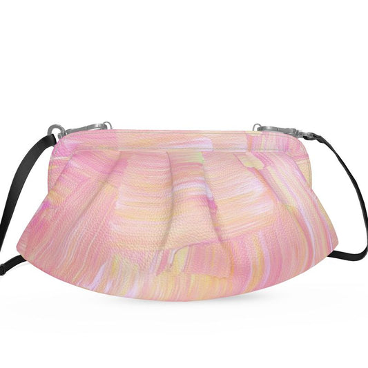 Pink Pastel Pleated Clutch